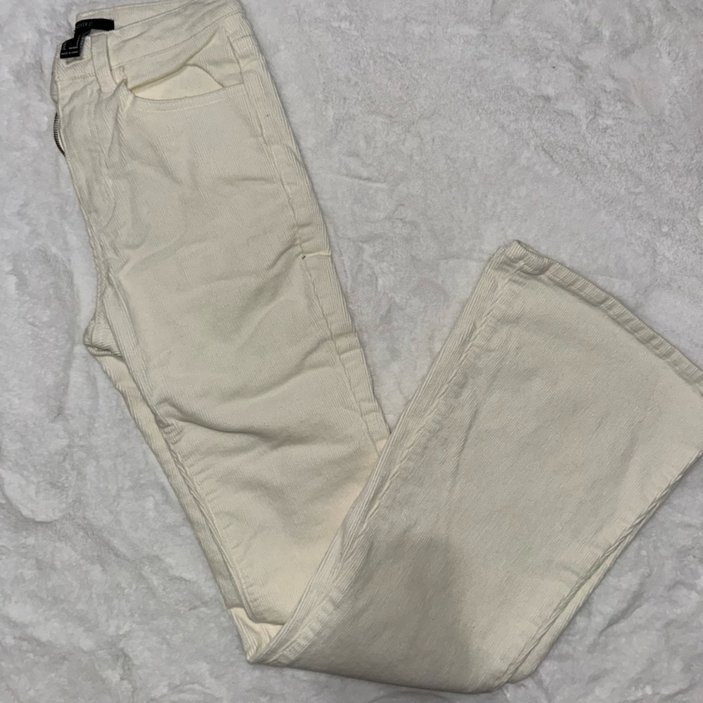 Forever 21 Cream Boot Cut Jeans